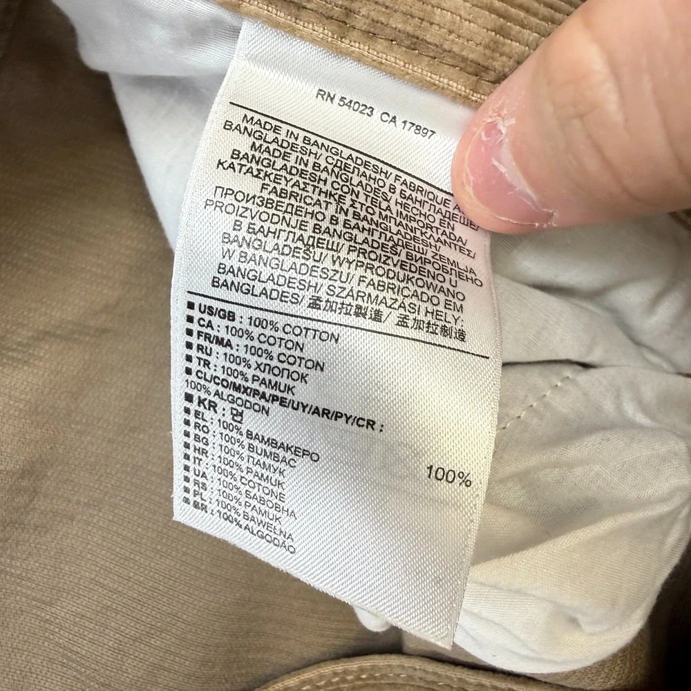 Banana Republic Corduroy Pants Men 36x30 Brown Pinwale Vintage Straight 5 Pocket